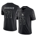 M.Vikings #71 Christian Darrisaw Player Black Reflective LImited Home Game BALCE Stitched Jerseys