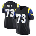 LA.Rams #73 Steve Avila Player Black Midnight Rivalries Collection Limited Home Game BALCE Stitched Jerseys