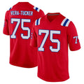 NE.Patriots #75 Alijah Vera-Tucker Player Red Home Game BALCE Stitched Jerseys