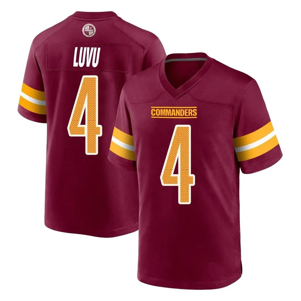 W.Commanders #4 Frankie Luvu Player Burgundy Home Game BALCE Stitched Jerseys