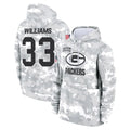 GB.Packers #33 Evan Williams Player Arctic Camo Salute to Service Hoodies Limited Game BALCE Stitched Jerseys