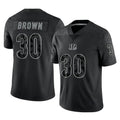 C.Bengals #30 Chase Brown Player Black Reflective Limited Game BALCE Stitched Jerseys