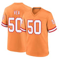 TB.Buccaneers #50 Vita Vea Player Orange Throwback Home Game BALCE Stitched Jerseys
