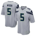 S.Seahawks #5 Jason Myers Player Gray Home Game BALCE Stitched Jerseys