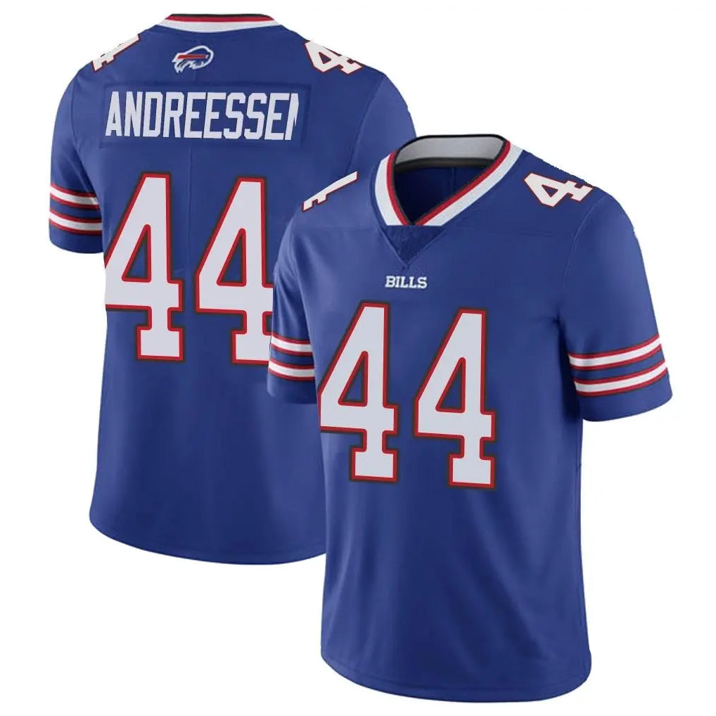 B.Bills #44 Joe Andreessen Player Royal Vapor Untouchable Limited BALCE Stitched Jerseys
