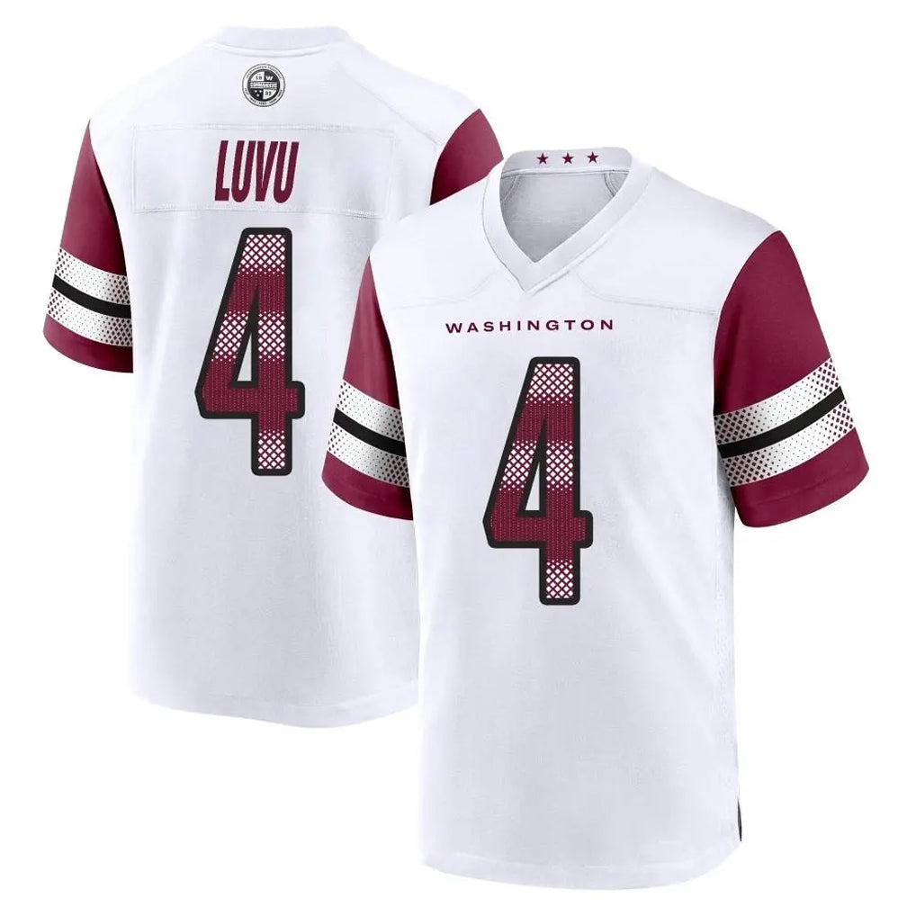 W.Commanders #4 Frankie Luvu Player White Game Home BALCE Stitched Jerseys