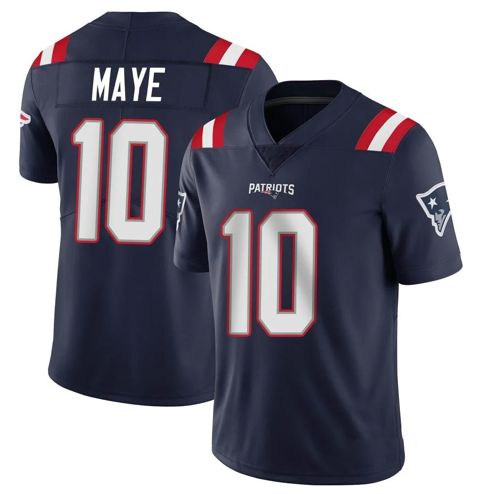 NE.Patriots #10 Drake Maye Player Navy Vapor Untouchable Home Game BALCE Stitched Jerseys