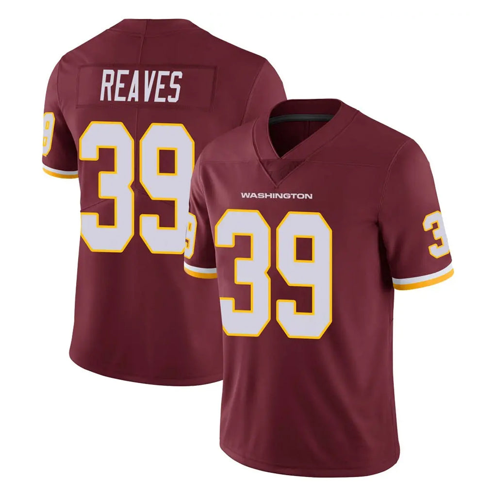 W.Commanders #39 Jeremy Reaves Player Burgundy Limited Team Color Vapor Untouchable Home Game BALCE Stitched Jerseys