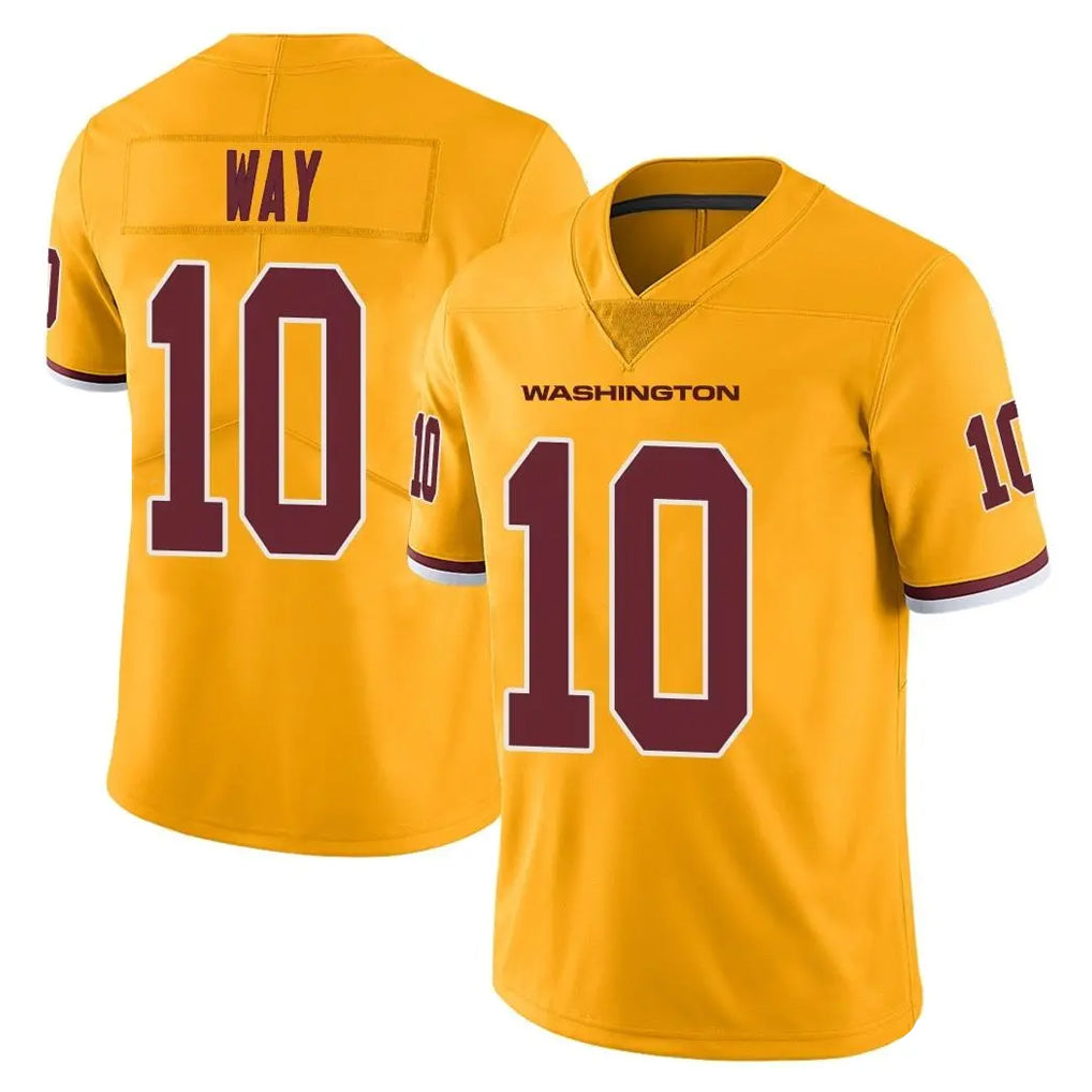W.Commanders #10 Tress Way Player Gold Limited Color Rush Home Game BALCE Stitched Jerseys