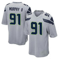 S.Seahawks #91 Byron Murphy II Player Gray Home Game BALCE Stitched Jerseys