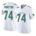 M.Dolphins #74 Kadyn Proctor Player White Limited Vapor F.U.S.E. Home Game BALCE Stitched Jerseys