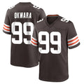 C.Browns #99 Julian Okwara Player Brown Home Game BALCE Stitched Jerseys