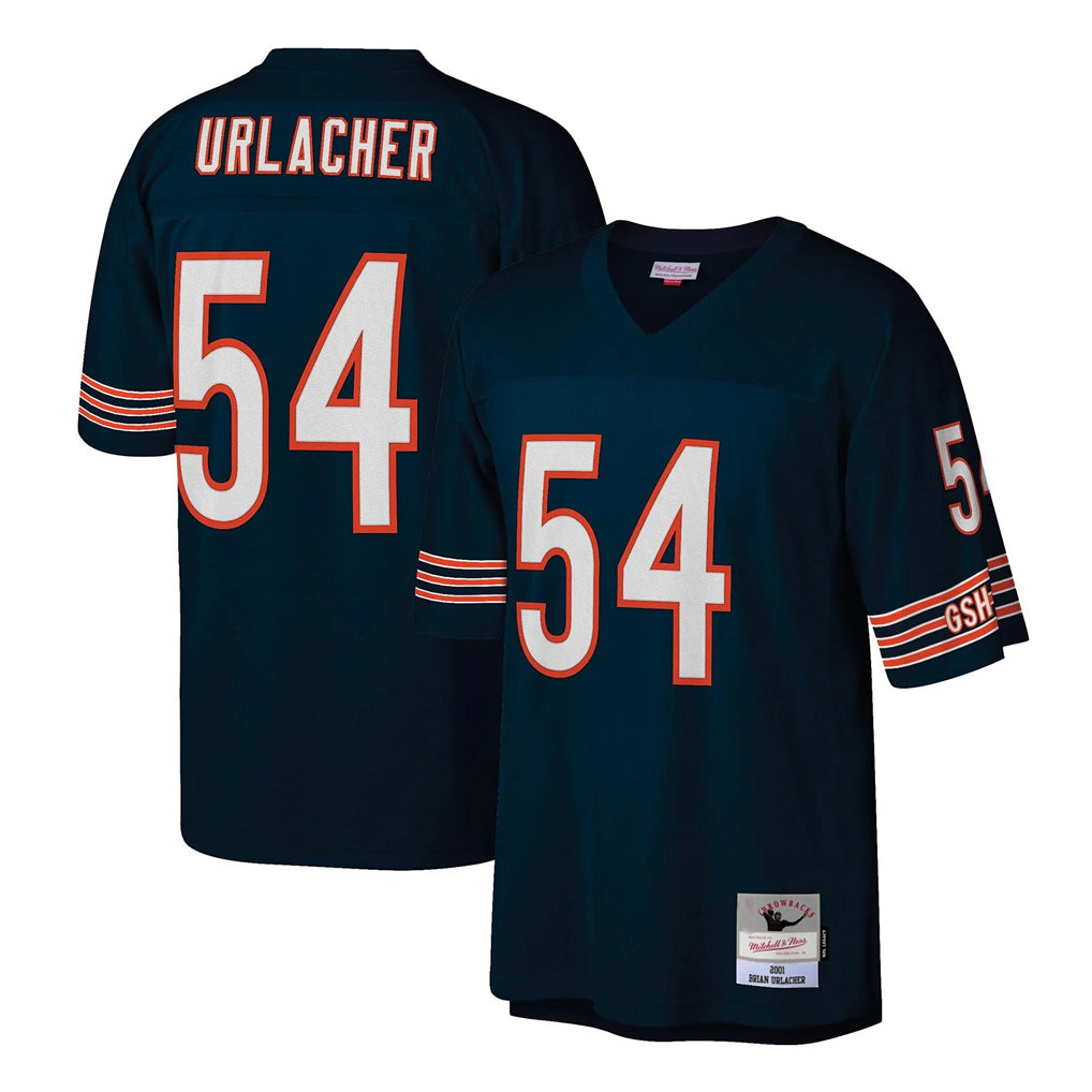 C.Bears #54 Brian Urlacher Player Navy Mitchell & Ness Legacy Replica BALCE Stitched Jerseys