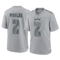P.Eagles #2 Riq Woolen Player Gray Atmosphere Fashion Home Game BALCE Stitched Jerseys