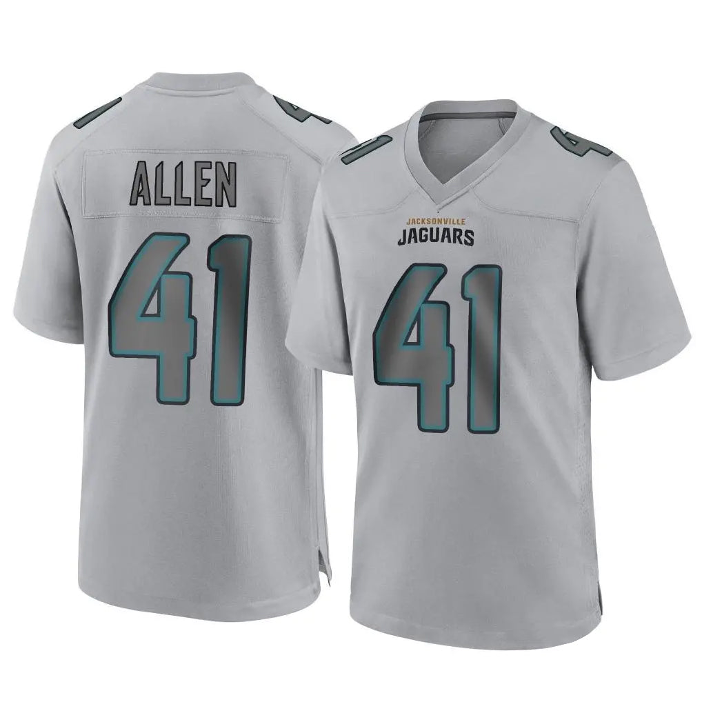 J.Jaguars #41 Josh Hines-Allen Player Gray Atmosphere Fashion Home Game BALCE Stitched Jerseys