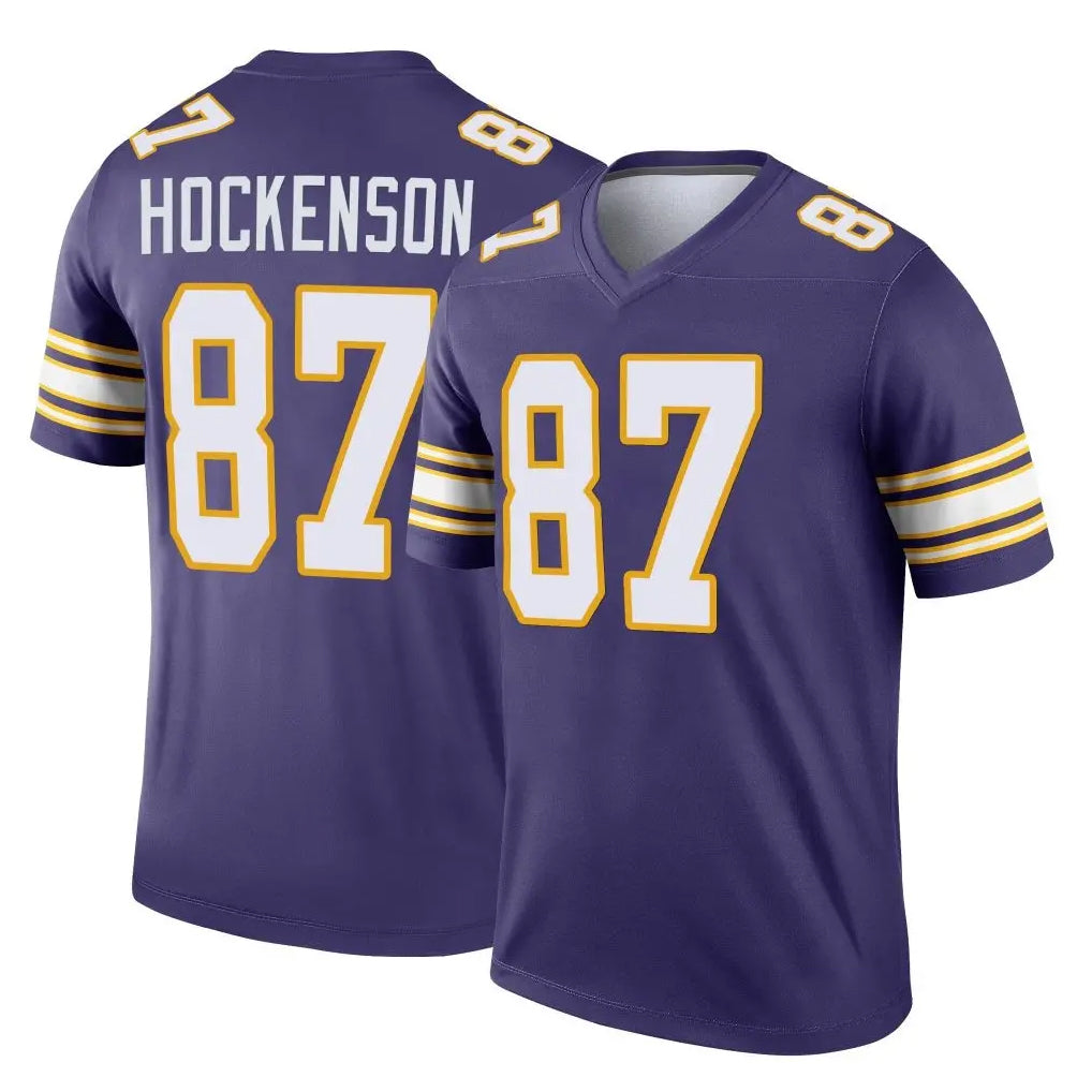M.Vikings #87 T.J. Hockenson Player Purple Limited Classic Home Game BALCE Stitched Jerseys