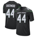 NY.Jets #44 Jamien Sherwood Player Stealth Black Home Game BALCE Stitched Jerseys