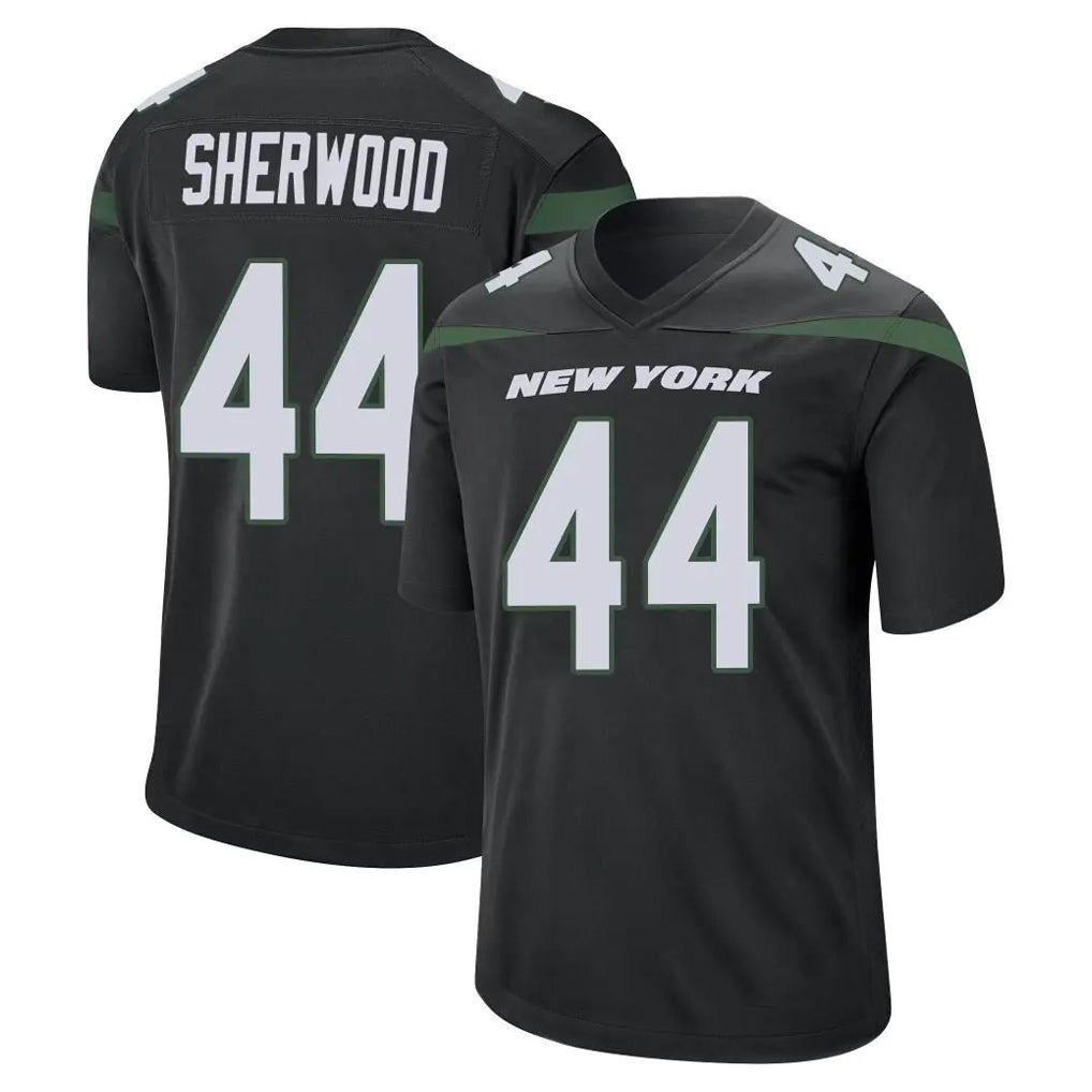 NY.Jets #44 Jamien Sherwood Player Stealth Black Home Game BALCE Stitched Jerseys