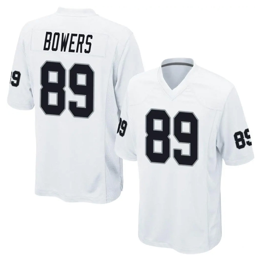 LV.Raiders #89 Brock Bowers Player White Home Game BALCE Stitched Jerseys
