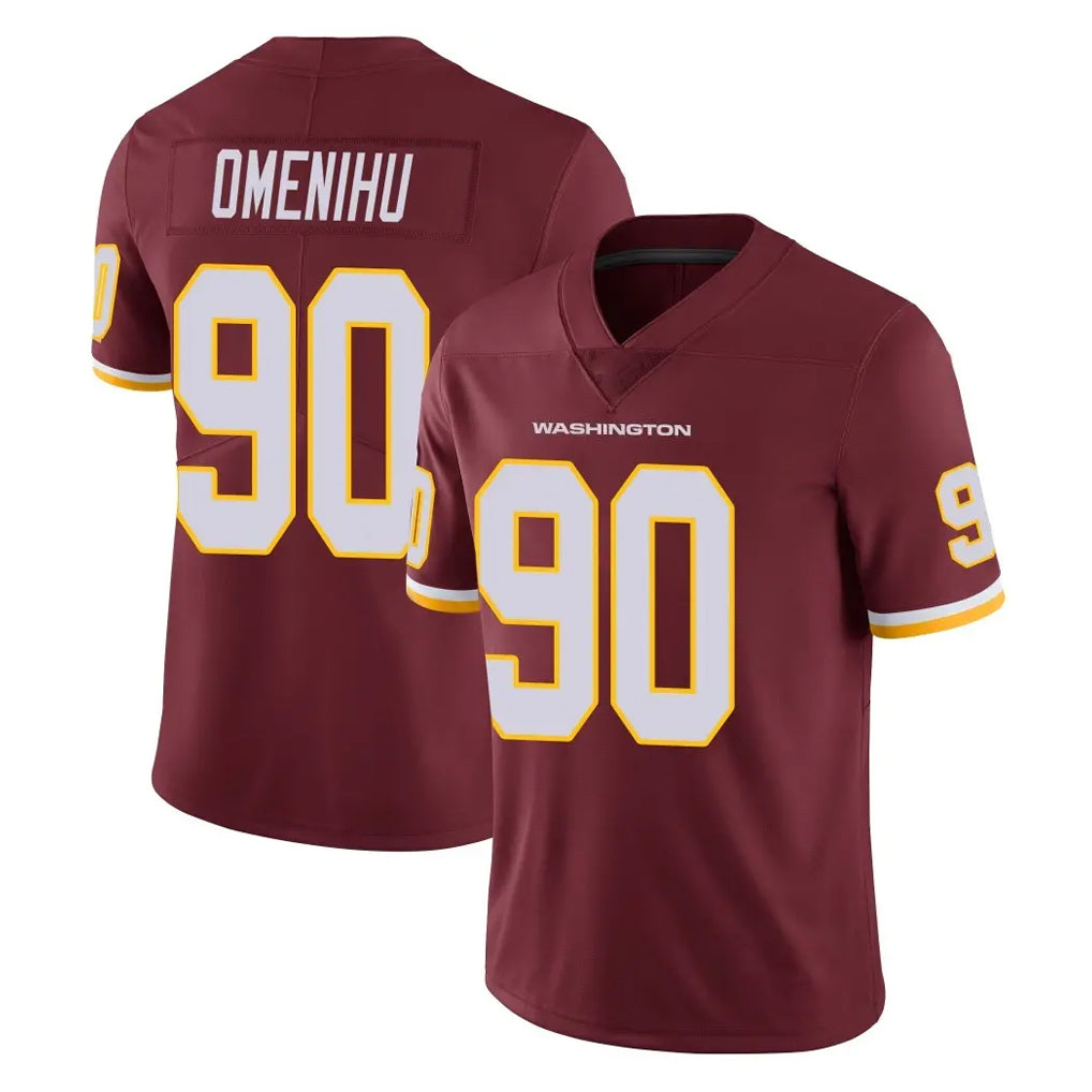 W.Commanders #90 Charles Omenihu Player Burgundy Limited Team Color Vapor Untouchable Home Game BALCE Stitched Jerseys