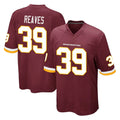 W.Commanders #39 Jeremy Reaves Player Burgundy Team Color Home Game BALCE Stitched Jerseys