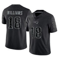 NE.Patriots #18 Kyle Williams Player Black Reflective LImited Home Game BALCE Stitched Jerseys