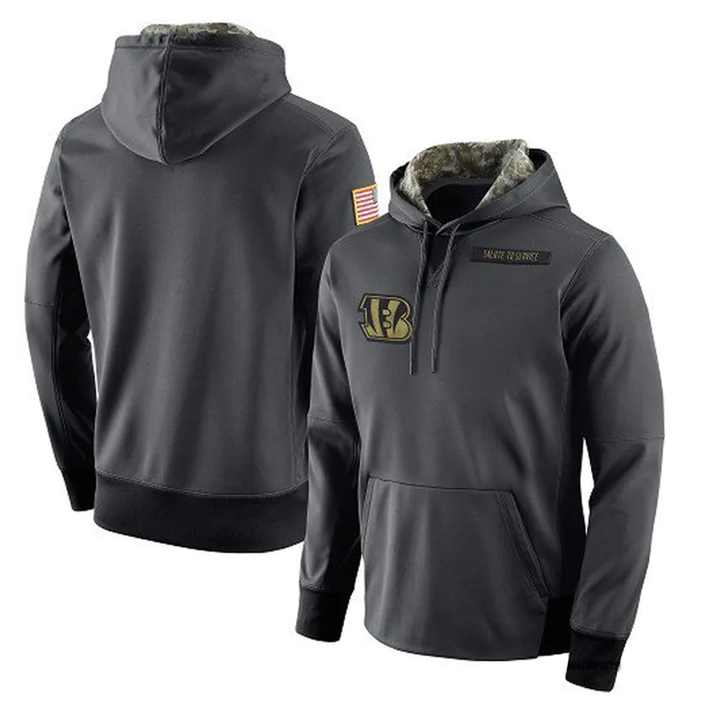 C.Bengals ## Bengals Blank Player Anthracite Salute to Service Player Performance Hoodie BALCE Stitched Jerseys
