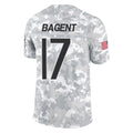 C.Bears #17 Tyson Bagent Player Arctic Camo Salute to Service Limited BALCE Stitched Jerseys