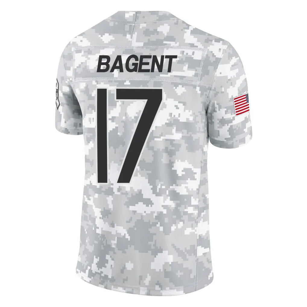 C.Bears #17 Tyson Bagent Player Arctic Camo Salute to Service Limited BALCE Stitched Jerseys