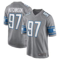 D.Lions #97 Aidan Hutchinson Player Gray Home Game BALCE Stitched Jerseys