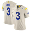 LA.Rams #3 Kam Curl Player Bone Limited Vapor Home Game BALCE Stitched Jerseys