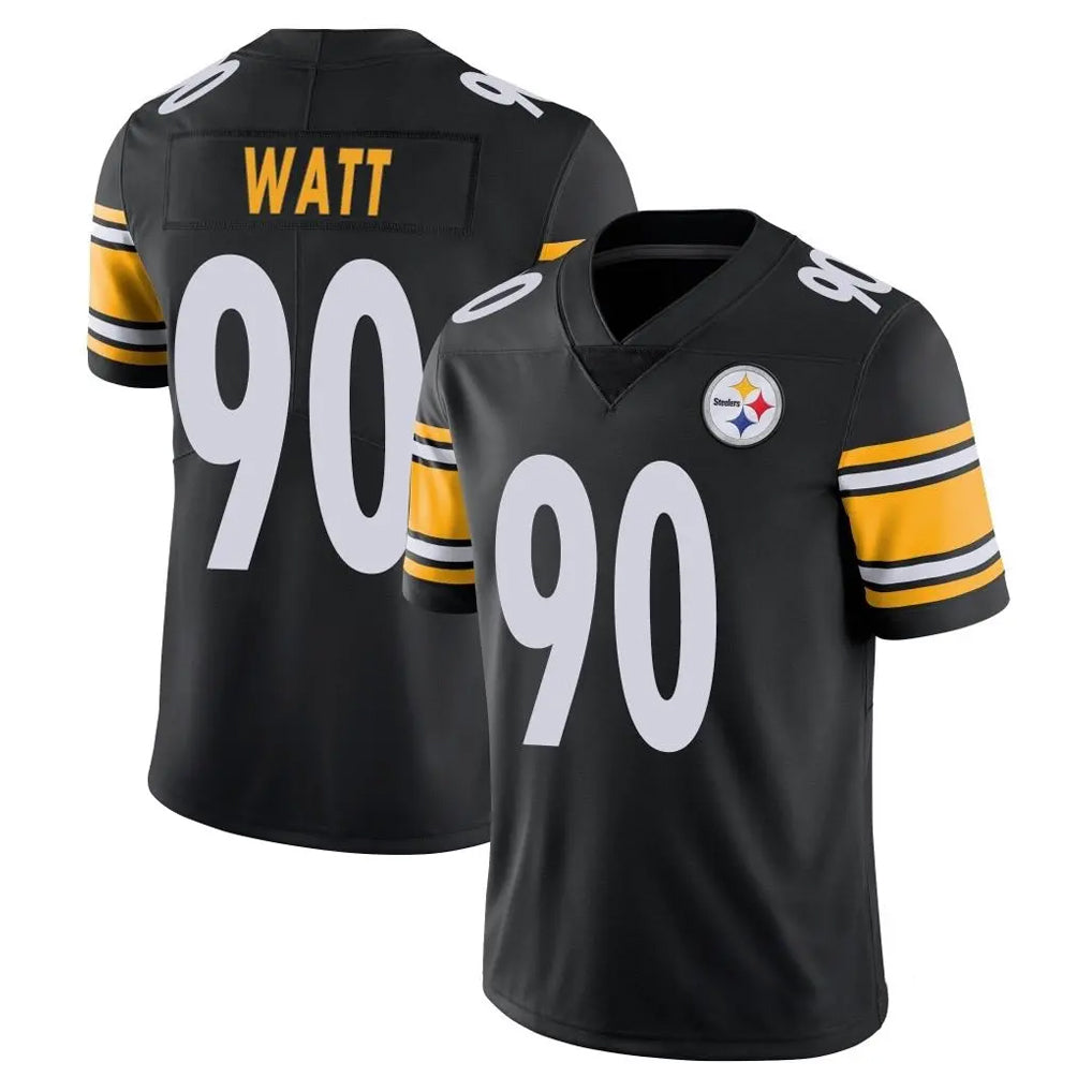 P.Steelers #90 T.J. Watt Player Black Limited Vapor Untouchable Home Game BALCE Stitched Jerseys