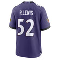B.Ravens #52 Ray Lewis Player Purple Home Game BALCE Stitched Jerseys