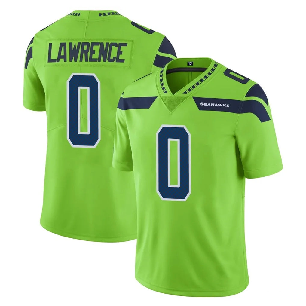 S.Seahawks #0 DeMarcus Lawrence Player Green Limited Color Rush Home Game BALCE Stitched Jerseys