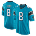C.Panthers #8 Jaycee Horn Player Blue Game BALCE Stitched Jerseys