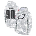P.Eagles #90 Jordan Davis Player Arctic Camo Salute to Service Pullover Hoodies Limited Game BALCE Stitched Jerseys