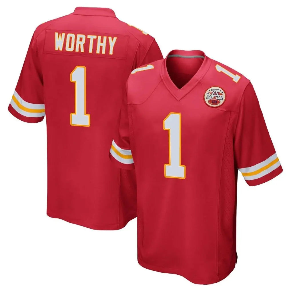 KC.Chiefs #1 Xavier Worthy Player Red Home Game BALCE Stitched Jerseys