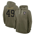NY.Giants #49 Tremaine Edmunds Player Olive Salute to Service Pullover Hoodies Limited BALCE Stitched Jerseys