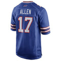 B.Bills #17 Josh Allen Player Royal Home Game BALCE Stitched Jerseys