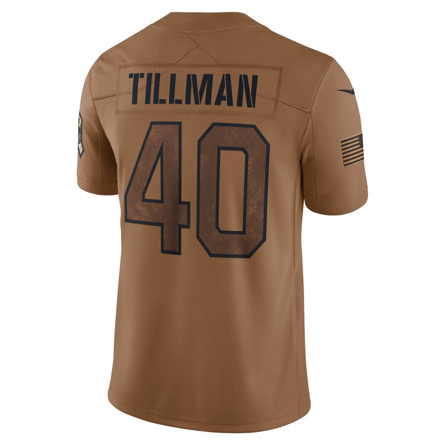 A.Cardinals #40 Pat Tillman Player Brown Salute To Service Limited BALCE Stitched Jerseys