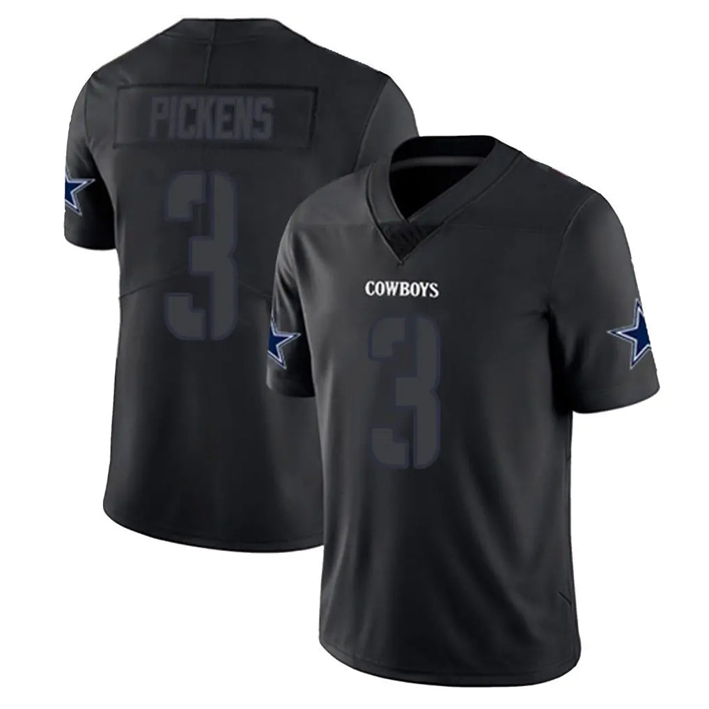 D.Cowboys #3 George Pickens Player Black Impact Limited Home Game BALCE Stitched Jerseys