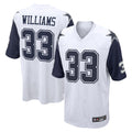 D.Cowboys #33 Javonte Williams Player White-Navy Home Game BALCE Stitched Jerseys