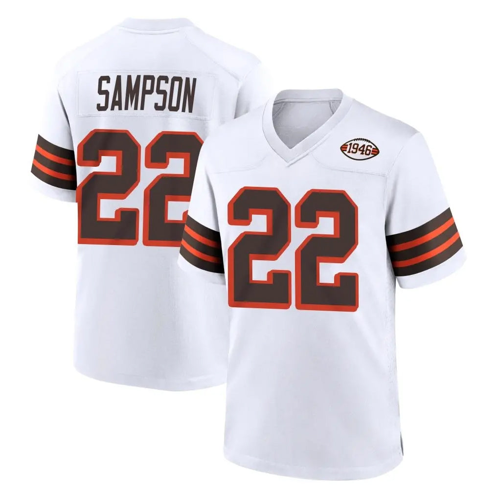 C.Browns #22 Dylan Sampson Player White Alternate Home Game BALCE Stitched Jerseys