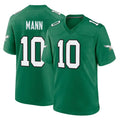 P.Eagles #10 Braden Mann Player Green Kelly Alternate Home Game BALCE Stitched Jerseys