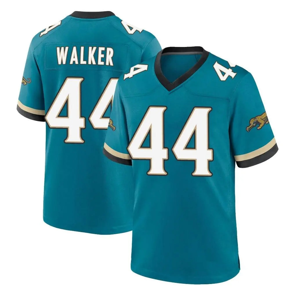 J.Jaguars #44 Travon Walker Player Teal Prowler Throwback Limited Home Game BALCE Stitched Jerseys