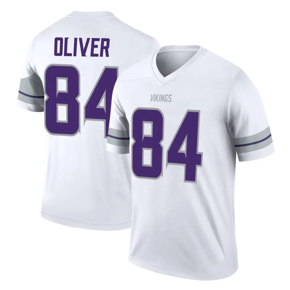 M.Vikings #84 Josh Oliver Player White Alternate Legend Home Game BALCE Stitched Jerseys