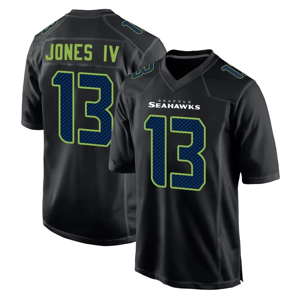 S.Seahawks #13 Ernest Jones IV Player Black Limited Fashion Home Game BALCE Stitched Jerseys