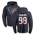 H.Texans #98 Sheldon Rankins Player Navy Pro Line Pullover Hoodie Limited Game BALCE Stitched Jerseys