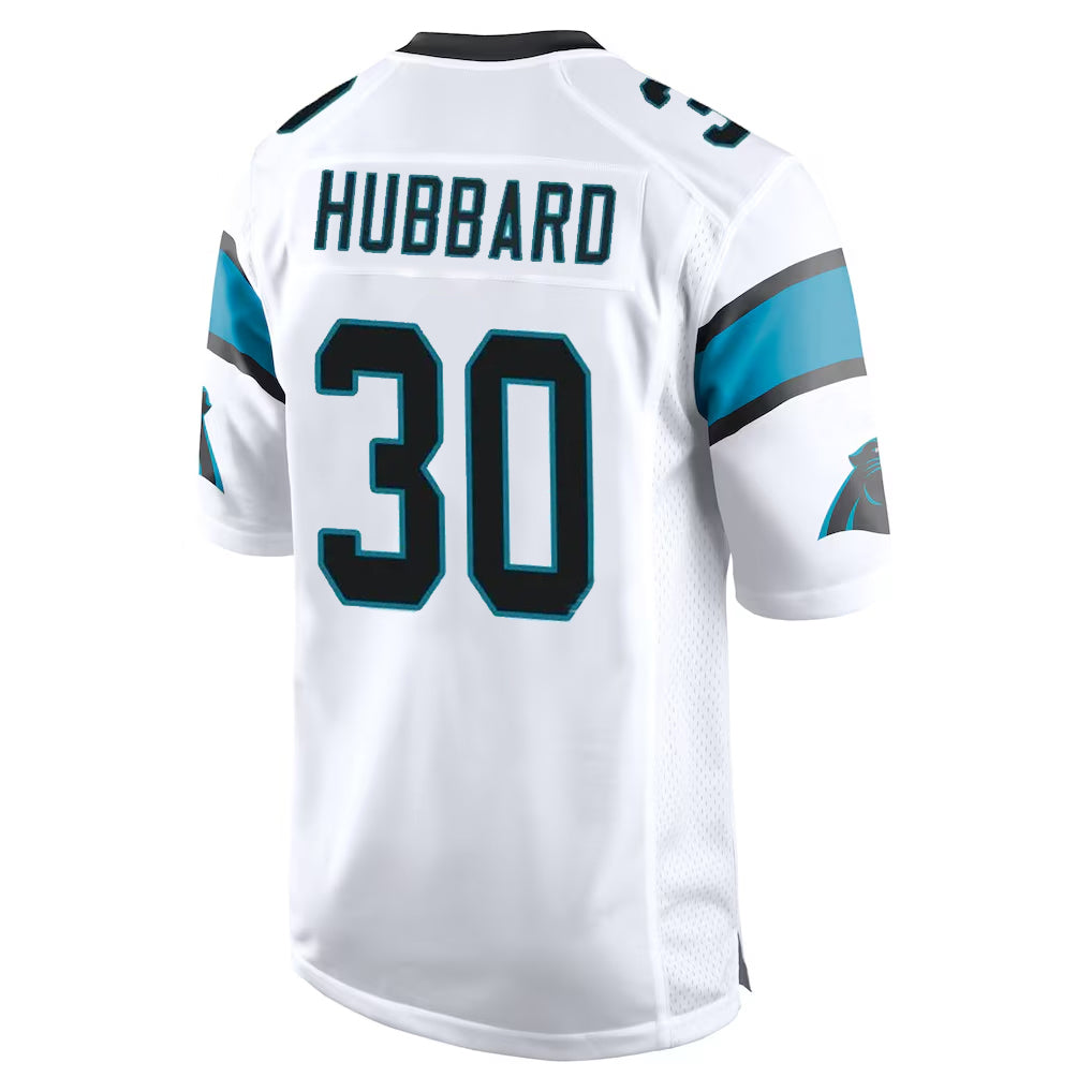 C.Panthers #30 Chuba Hubbard Player White Game BALCE Stitched Jerseys