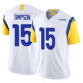 LA.Rams #15 Ty Simpson Player White Limited Vapor F.U.S.E. Home Game BALCE Stitched Jerseys